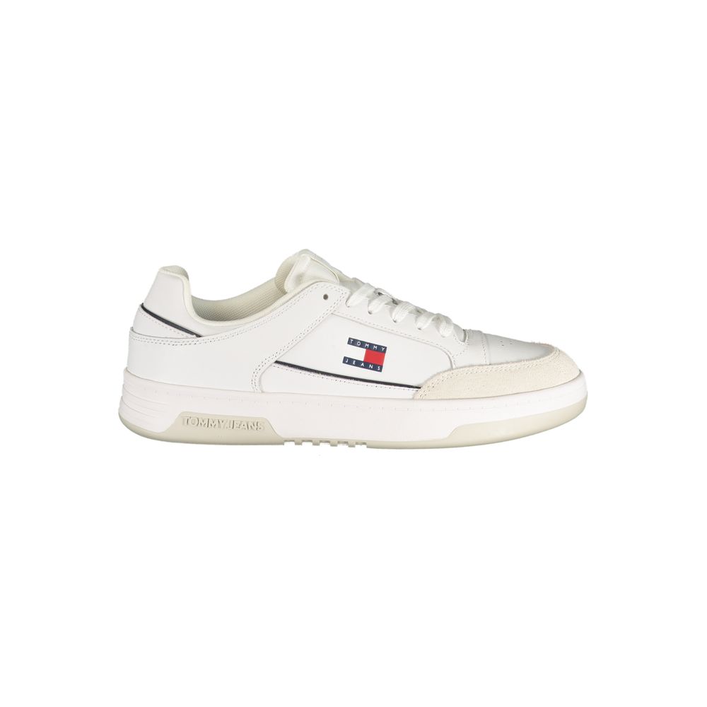 Tommy Hilfiger White Polyurethane Men Sneaker