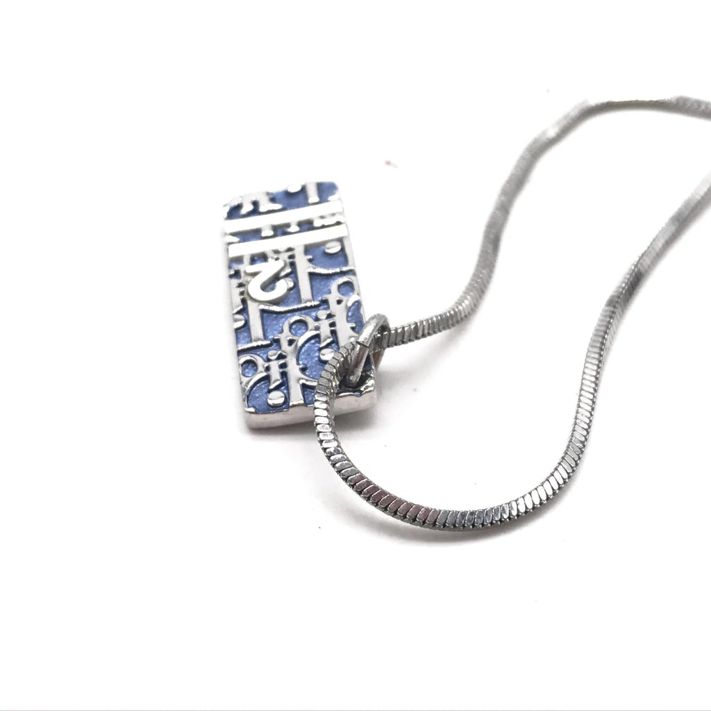 Christian Dior Blue Trotter Pendant Necklace