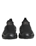 Dolce & Gabbana Black Slip On Wave Low Top Sneakers Shoes