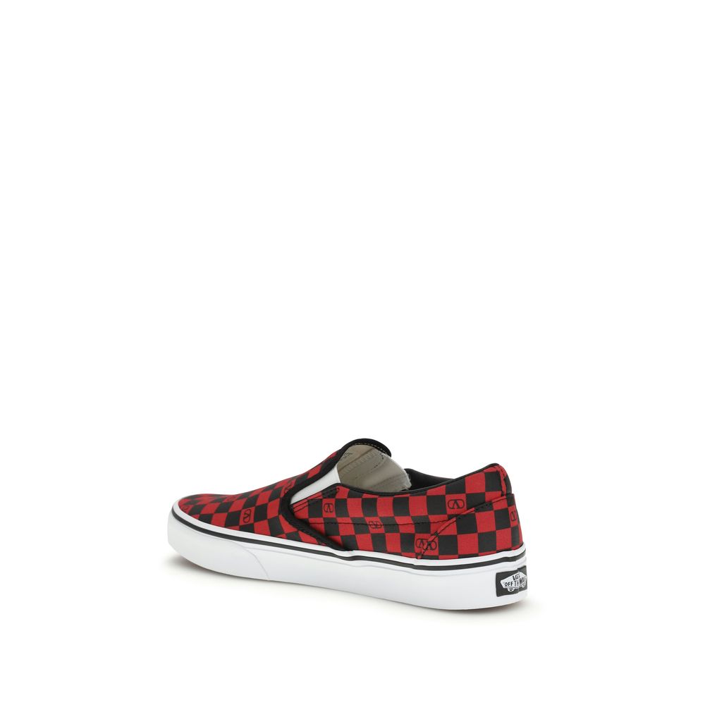 Valentino Garavani Red Cotton Low Top Sneakers