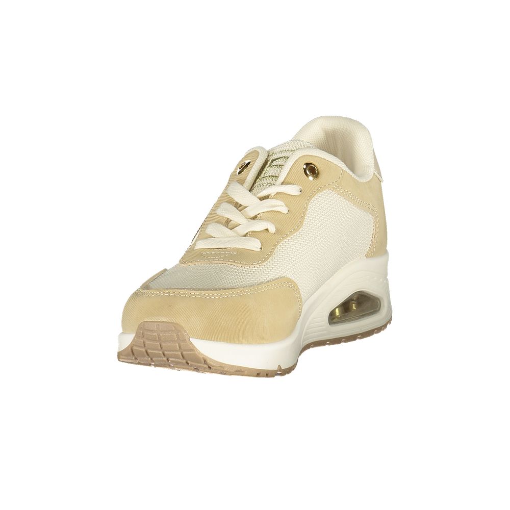 Laura Biagiotti Beige Polyurethane Women Sneaker