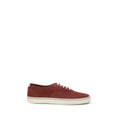 Brunello Cucinelli Bordeaux Calf Leather Bos Taurus Low Top Sneakers