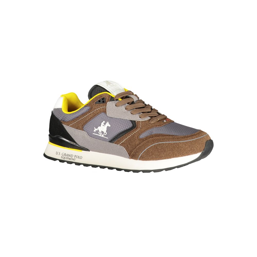 U.S. Grand Polo Beige Polyurethane Women Shoulder Bag