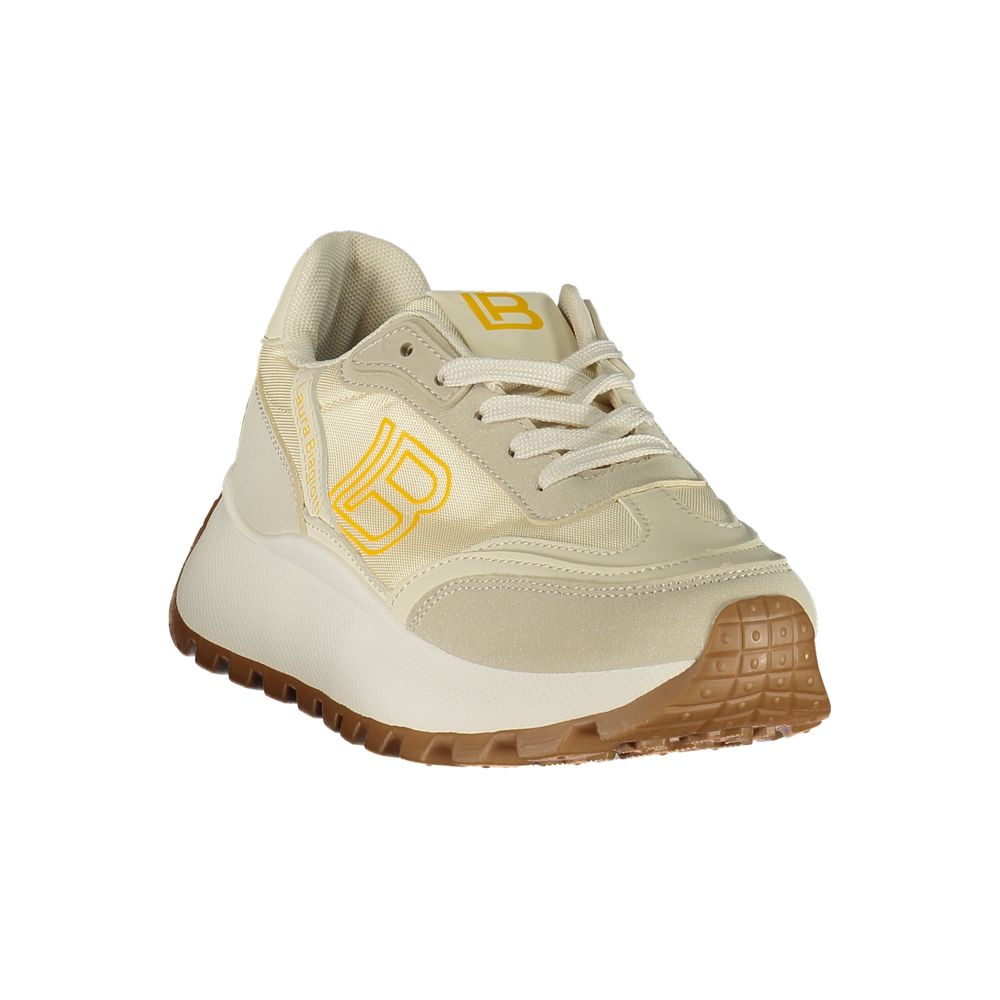 Laura Biagiotti Beige Polyurethane Women Sneaker