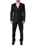 Dolce & Gabbana Dark Gray Wool Slim Fit Formal 3 Piece Men Suit