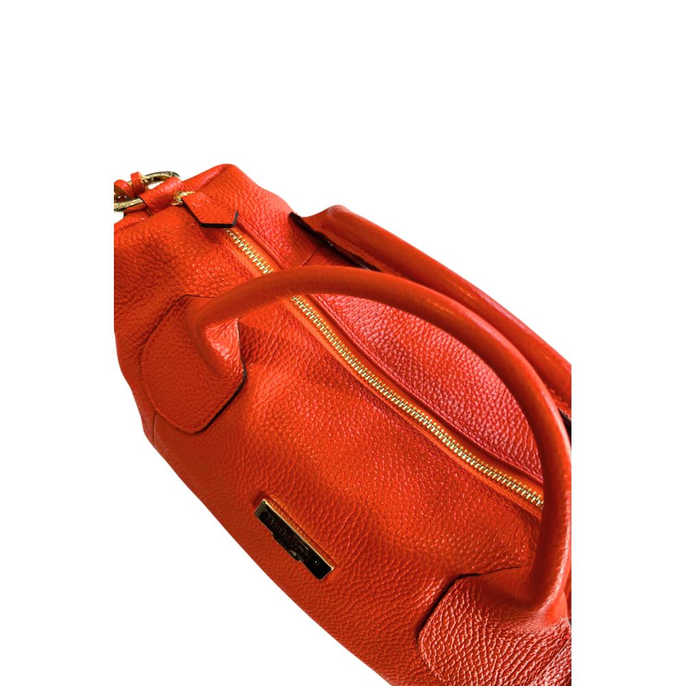 Baldinini Trend Orange Leather Women Handbag