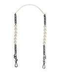 Dolce & Gabbana White Leather Silver Chain Bag Accessory Shoulder Strap