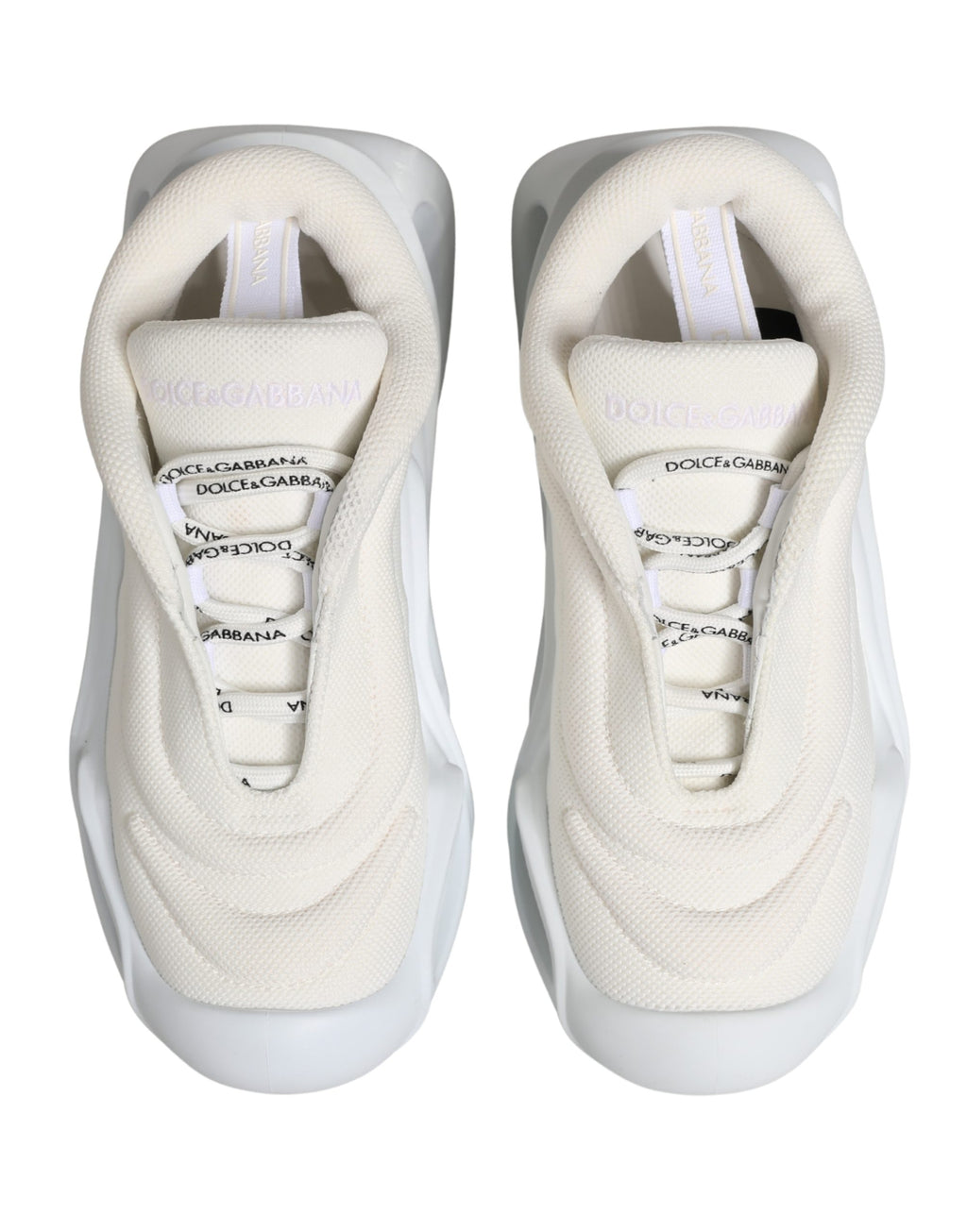 Dolce & Gabbana White Slip On Wave Low Top Sneakers Shoes