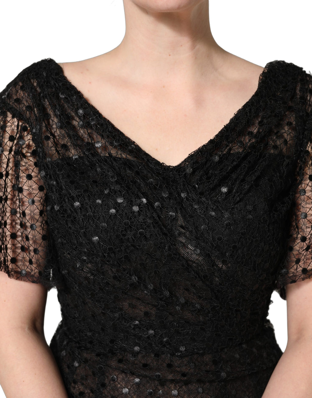 Dolce & Gabbana Black Sequinned Mermaid Evening Gown Dress