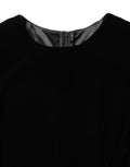 Dolce & Gabbana Black Viscose Velvet Floor Length Gown Dress