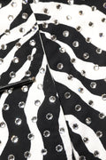 Dolce & Gabbana Black White Zebra Crystal Embellished Dress