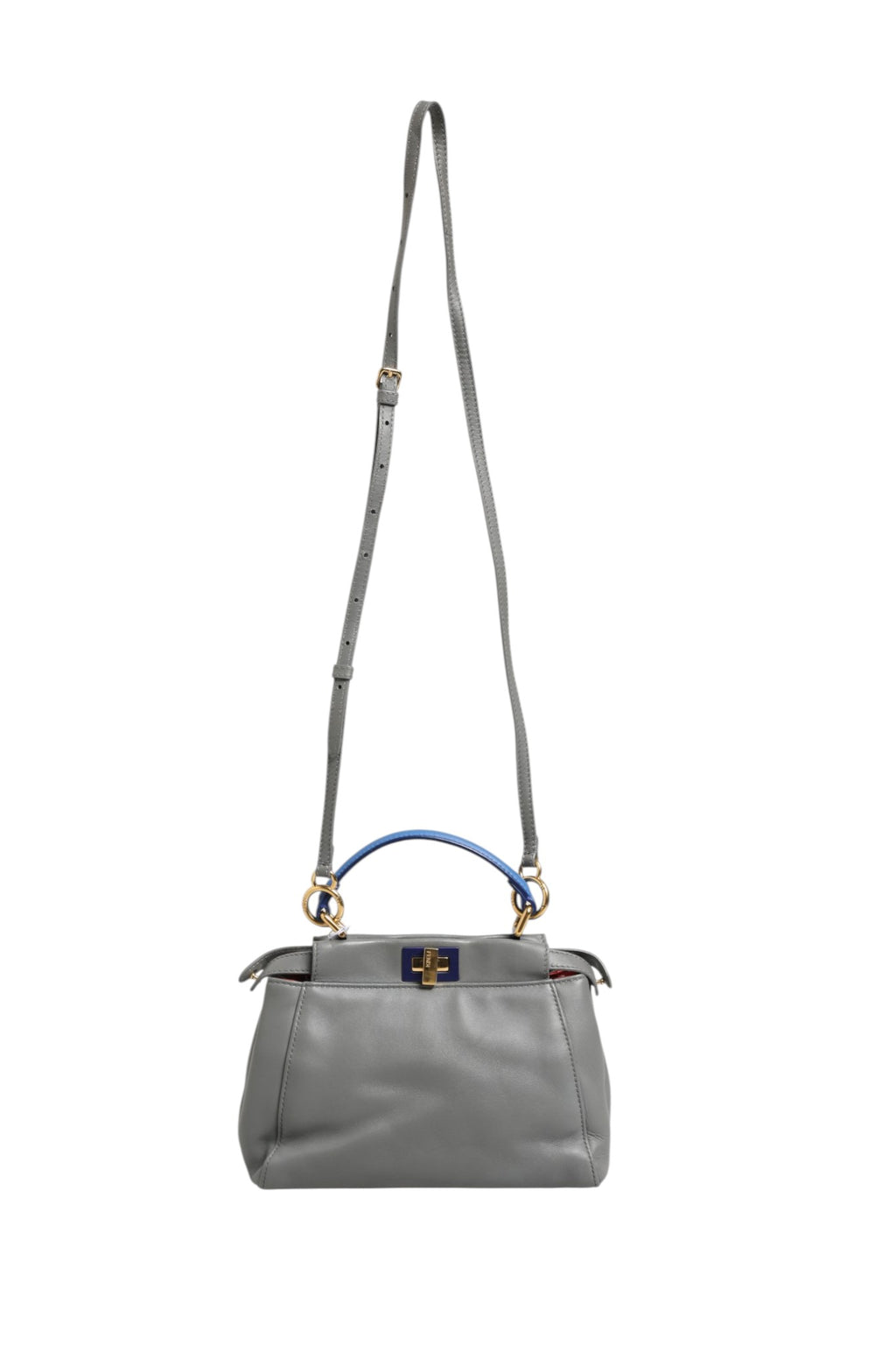 Fendi Mini Peekaboo Blue Grey