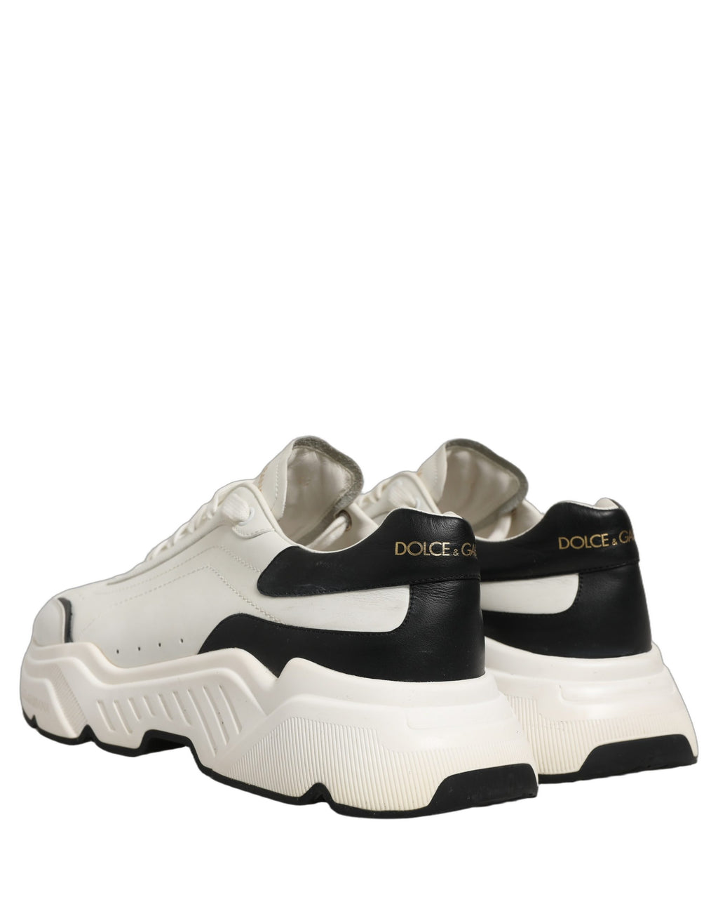 Dolce & Gabbana White Black Daymaster Low Top Sneakers Shoes