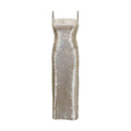 Nissa Gold Nylon Cocktail Dress