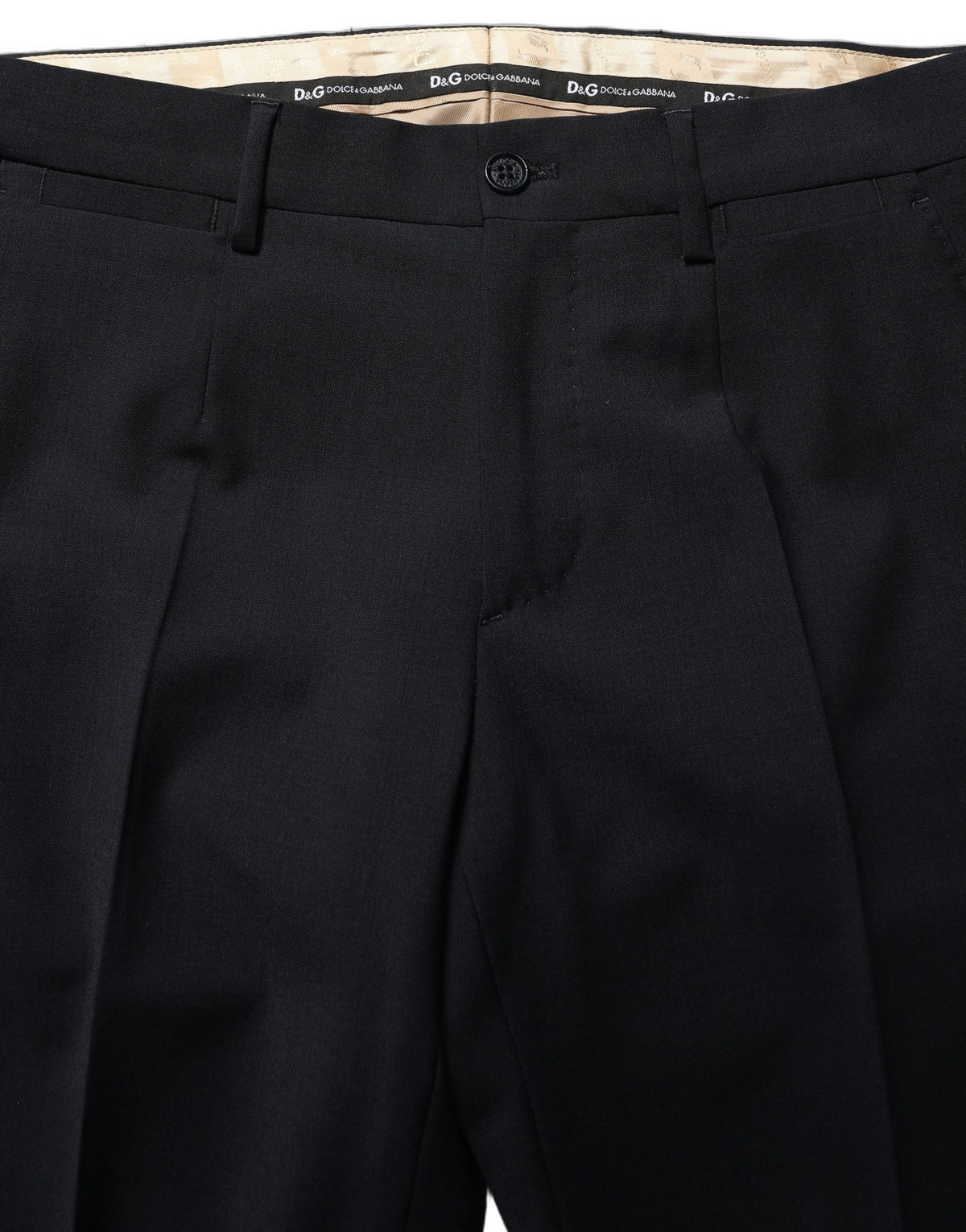Dolce & Gabbana Black Wool Slim Fit Formal 3 Piece Men Suit