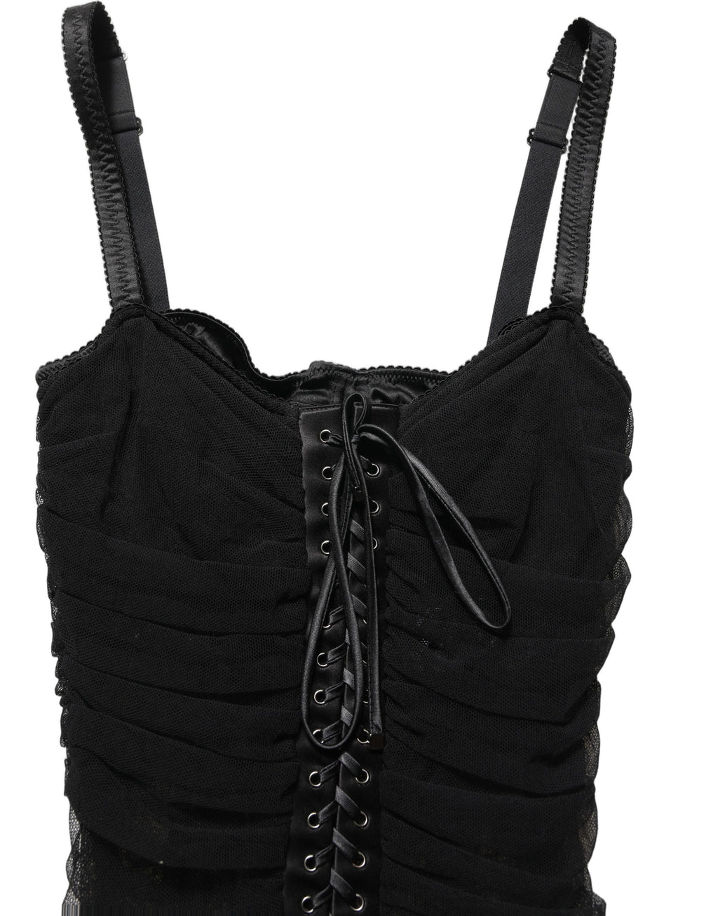 Dolce & Gabbana Black Bodycon Fitted Corset Style Mini Dress