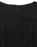 Dolce & Gabbana Black Viscose Short Sleeve A-line Midi Dress