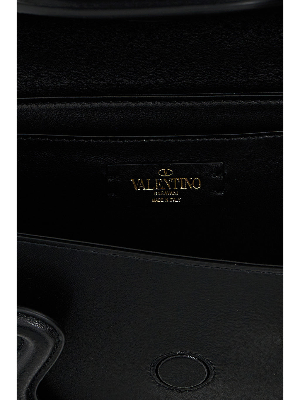 Valentino Garavani Black Leather Shoulder Bag