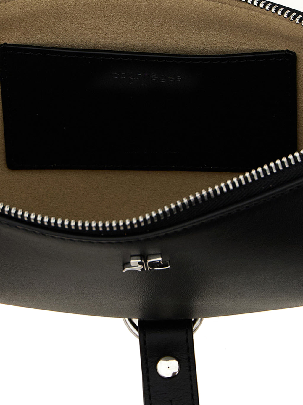 Courrèges Black Calfskin Shoulder Bag