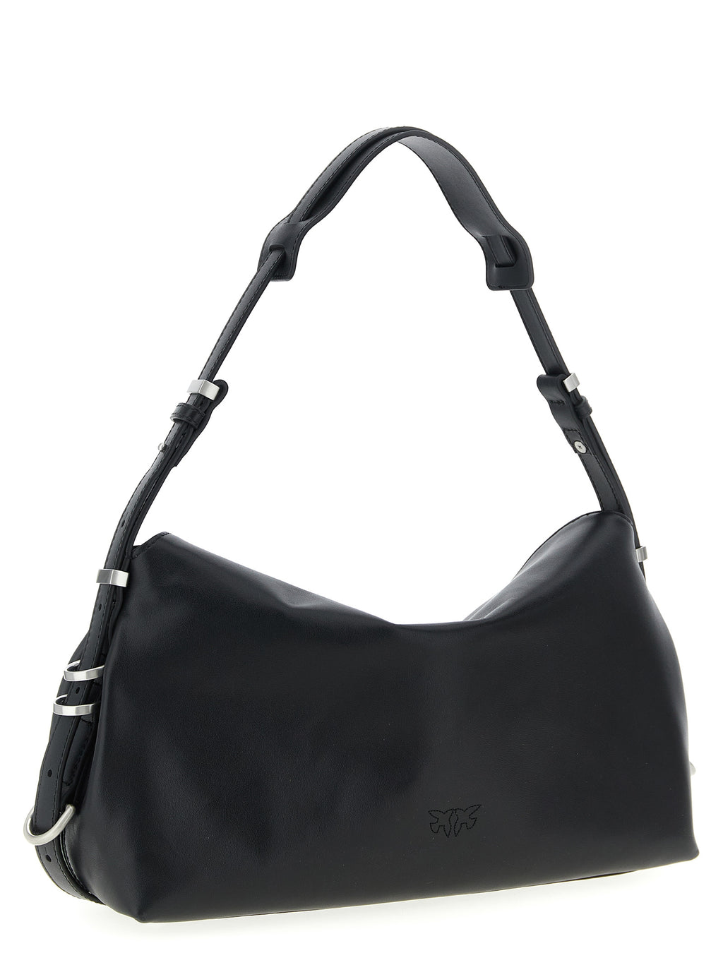 PINKO Black Goatskin Shoulder Bag