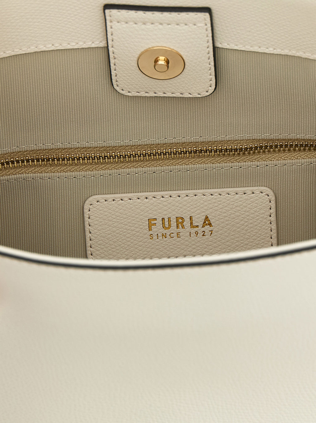 Furla White Calfskin Shoulder Bag