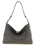 Furla Gray Calfskin Shoulder Bag