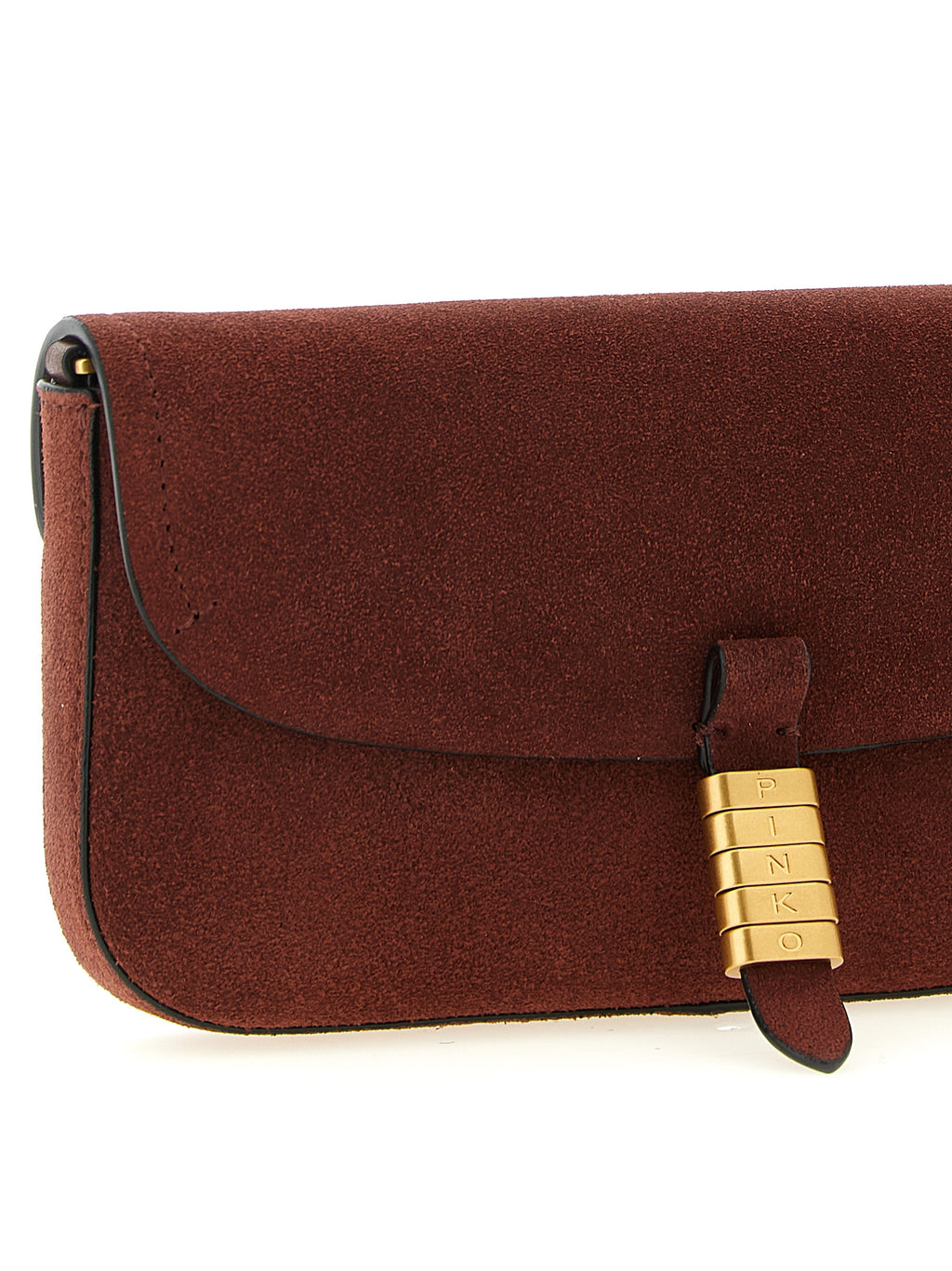 PINKO Bordeaux Cowhide Shoulder Bag