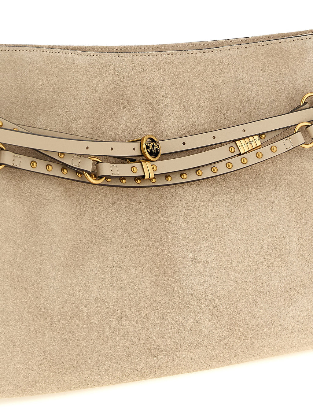 PINKO Beige Cowhide Shoulder Bag