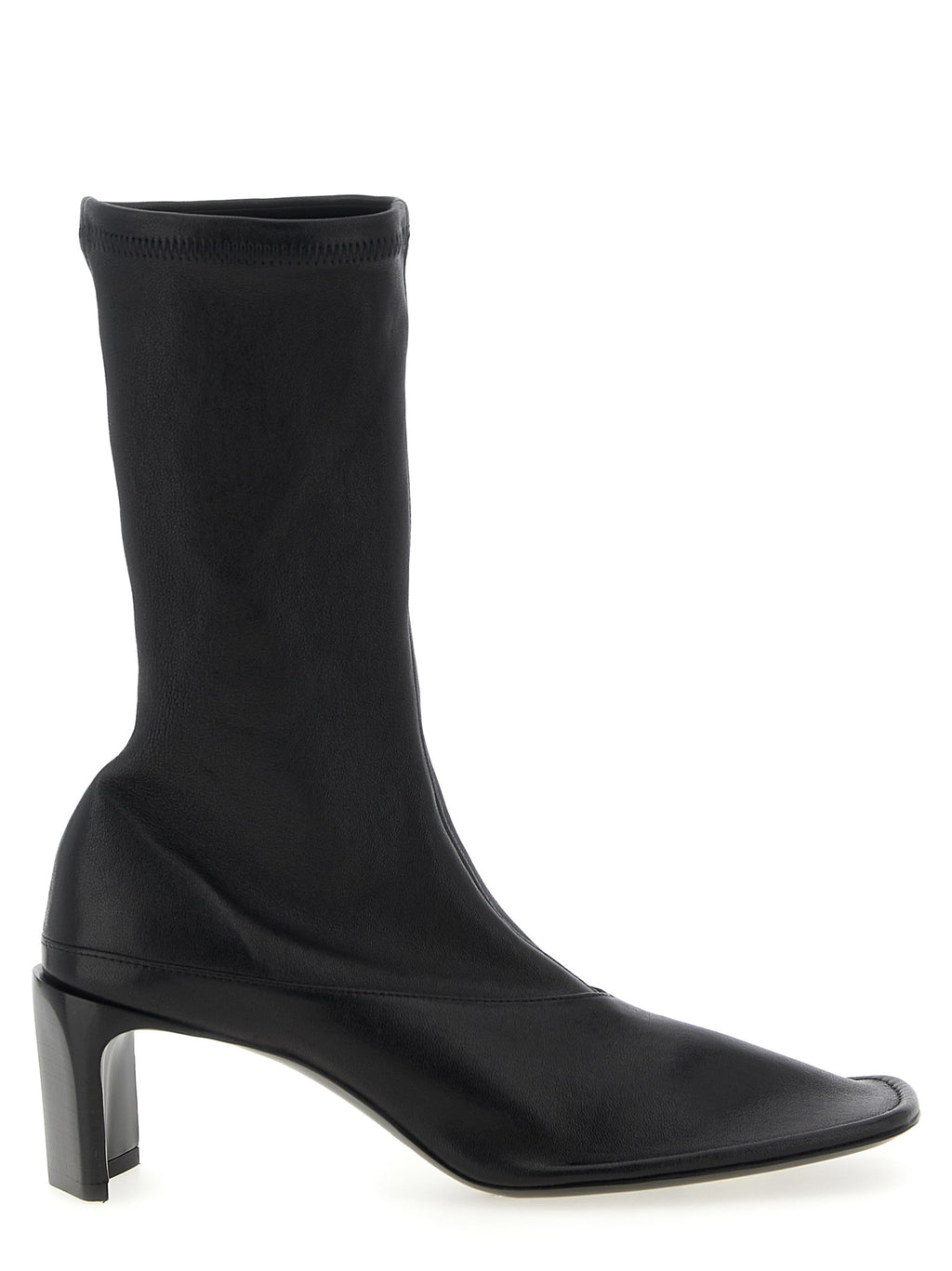 Jil Sander Black Lamb Leather Ankle Boots