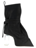 Rick Owens Black Cowhide Ankle Boots