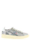 Autry Silver Polyester Low Top Sneakers