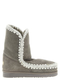 Mou Gray Lambskin Ankle Boots