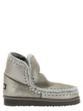 Mou Silver Lambskin Ankle Boots