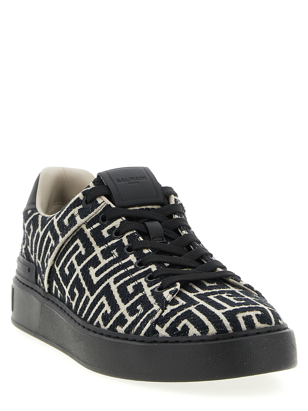 Balmain Black Cotton Sneakers