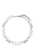 Alessandra Rich Silver Glass Necklace