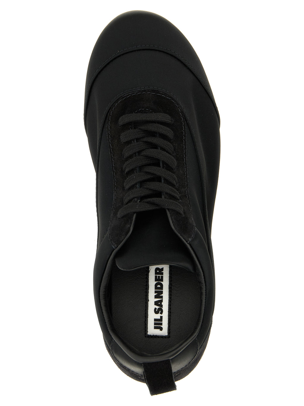 Jil Sander Black Cotton Low Top Sneakers