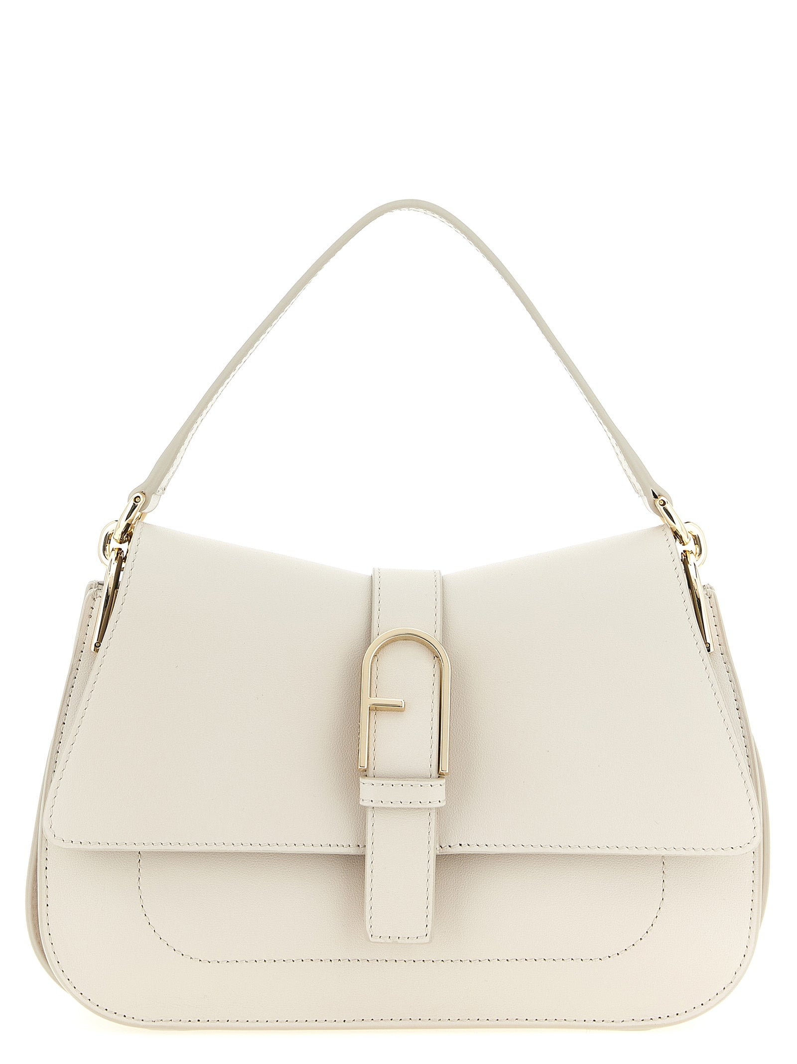 Furla Beige Calfskin Shoulder Bag