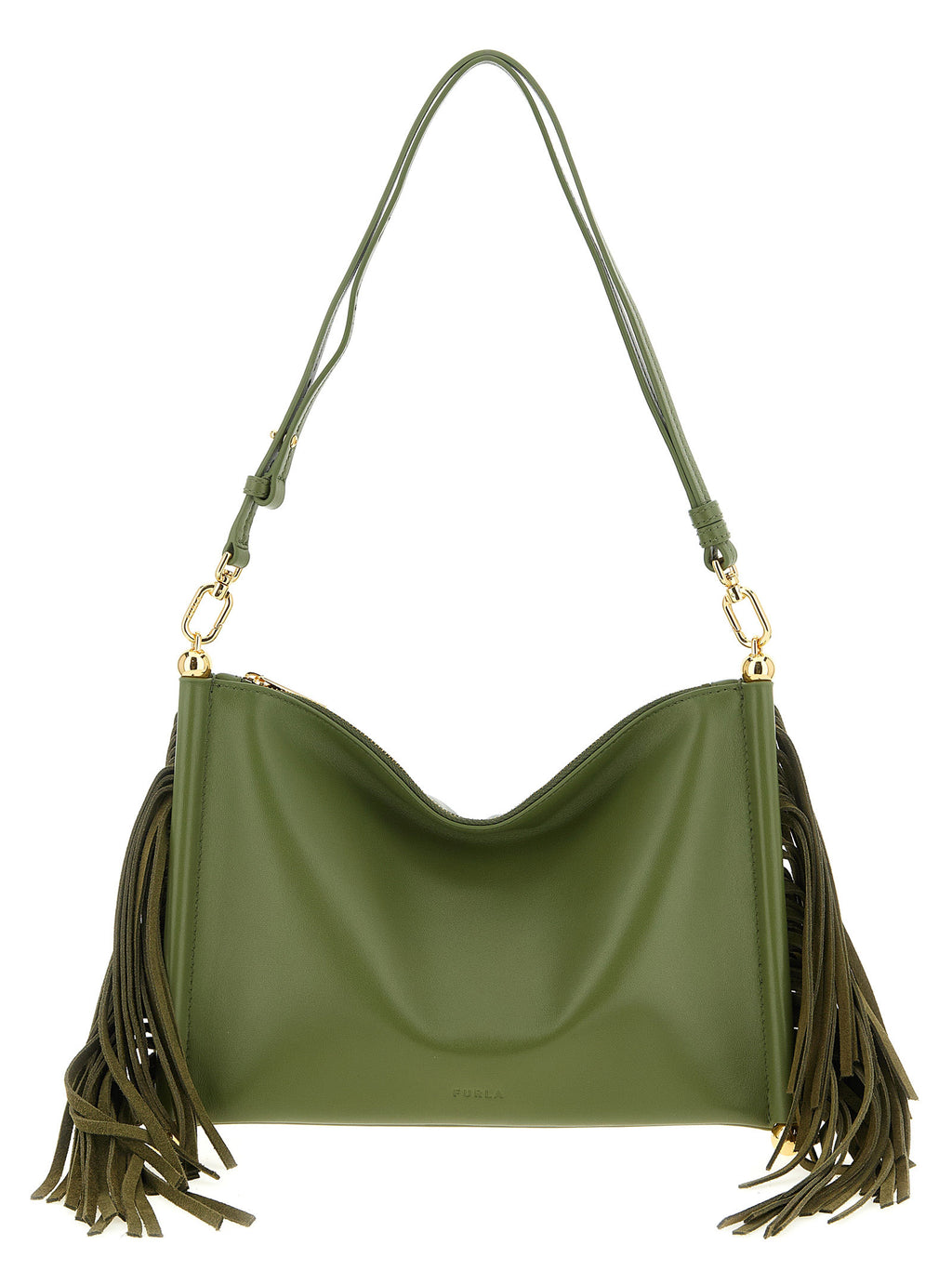 Furla Bicolor Lamb Leather Shoulder Bag