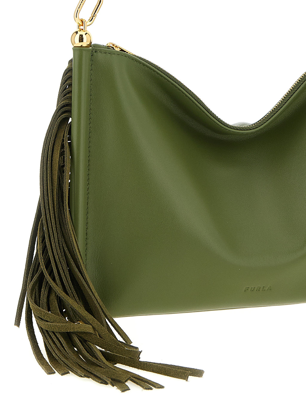 Furla Bicolor Lamb Leather Shoulder Bag