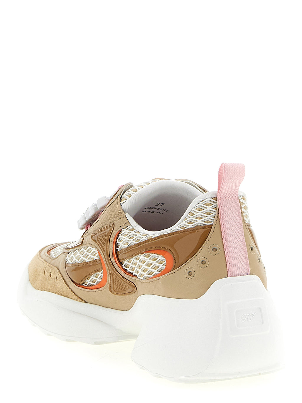 Roger Vivier Beige Calfskin Athletic Sneakers