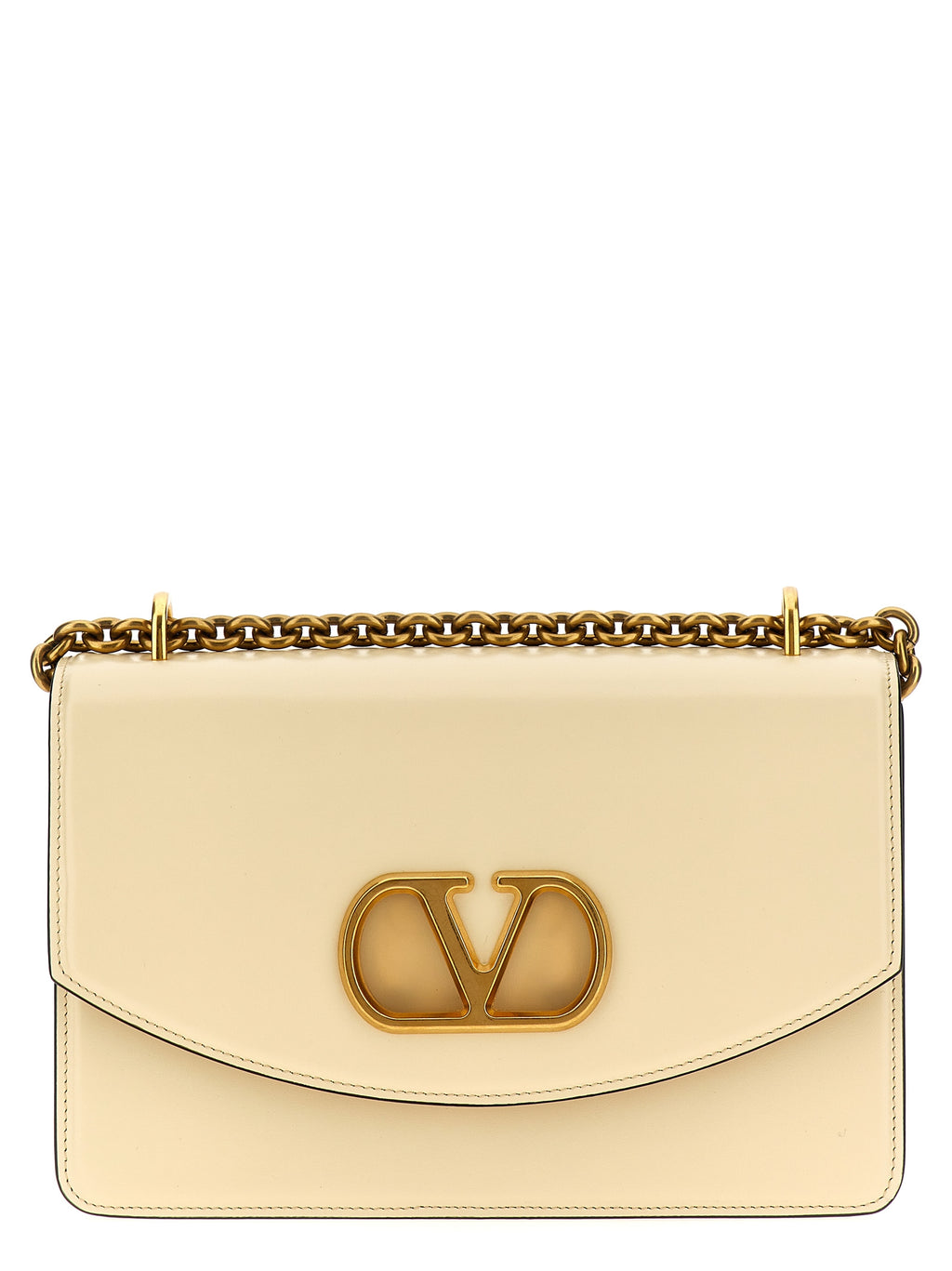 Valentino Garavani White Calfskin Shoulder Bag