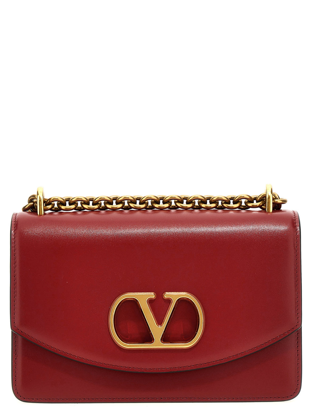 Valentino Garavani Red Calfskin Shoulder Bag