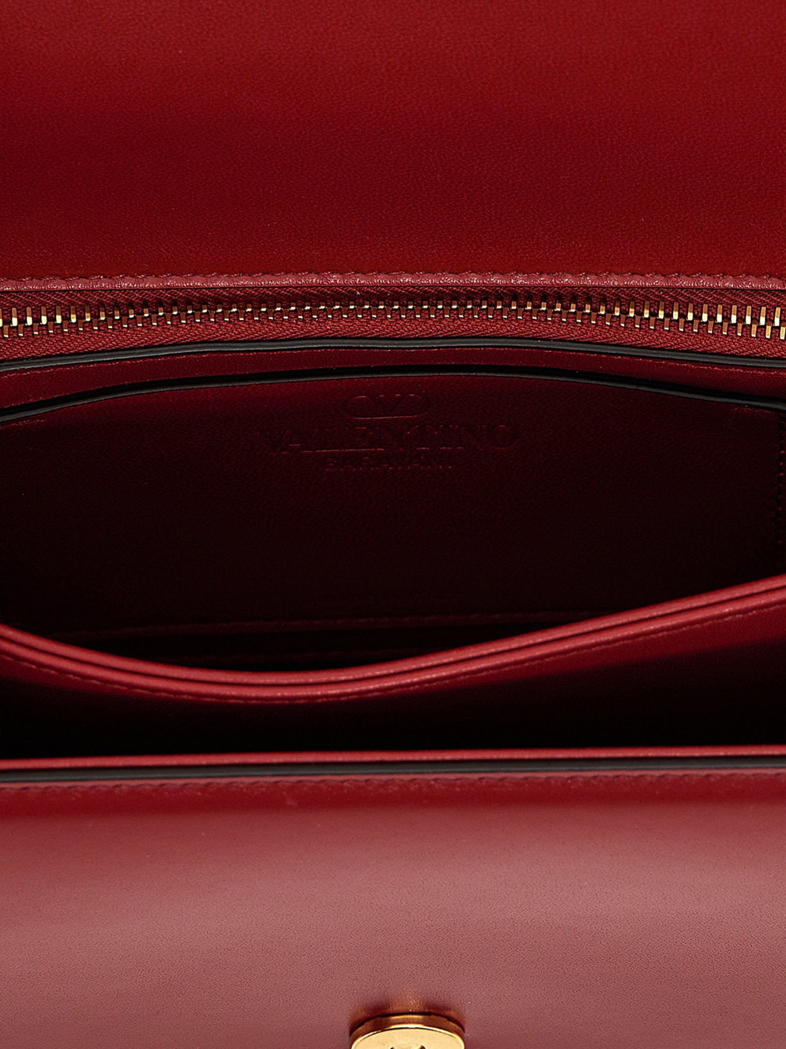 Valentino Garavani Red Calfskin Shoulder Bag