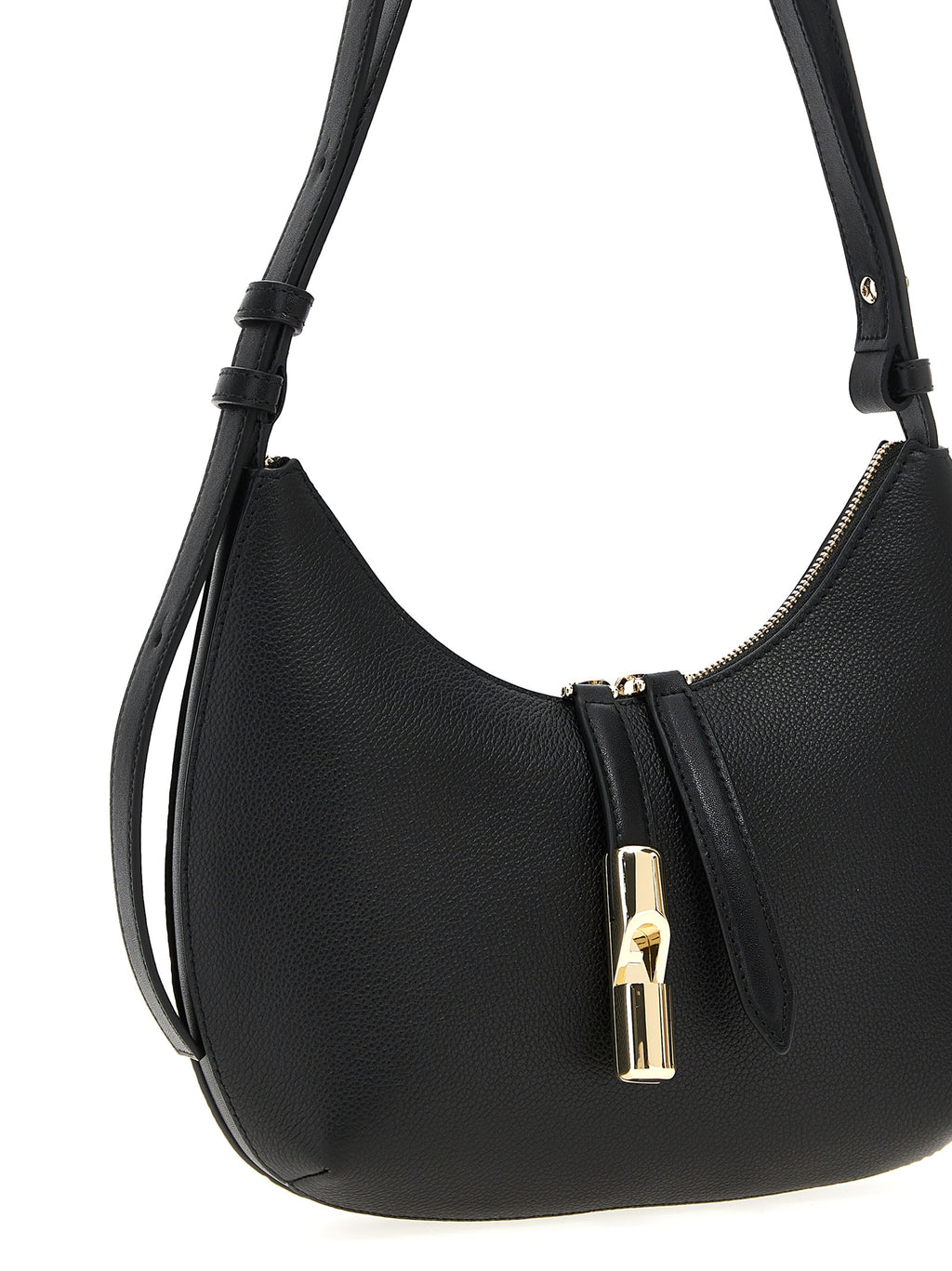 Furla Black Leather Shoulder Bag