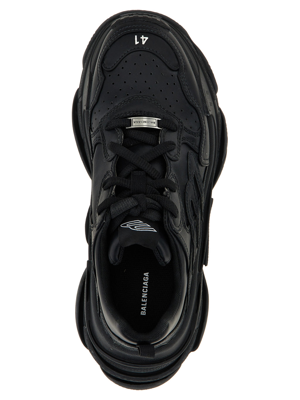 Balenciaga Black Polyethylene Athletic Sneakers