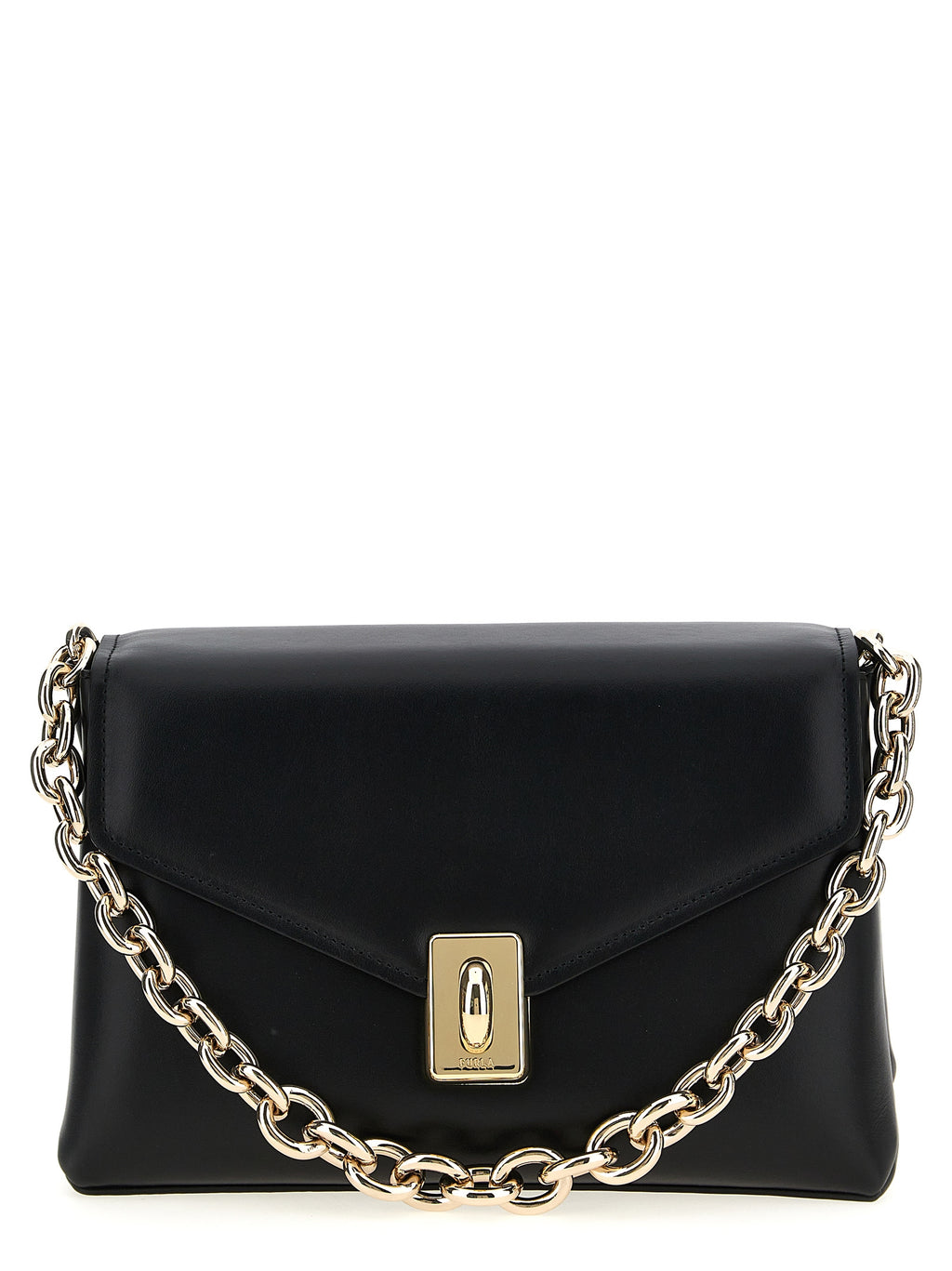 Furla Black Leather Shoulder Bag