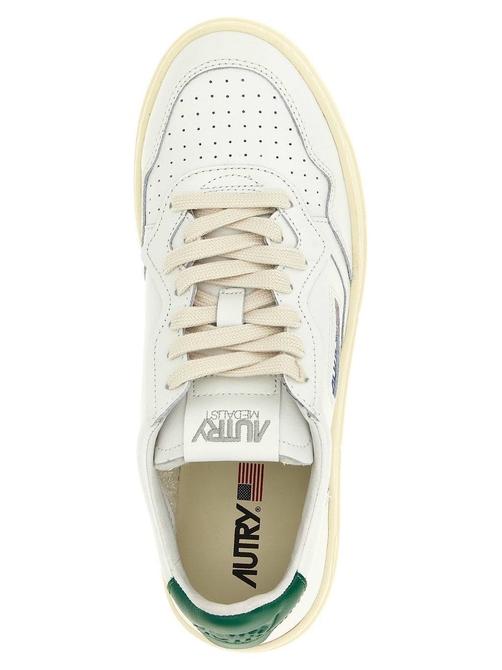 Autry Bicolor Goatskin Low Top Sneakers