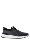 Brunello Cucinelli Blue Cotton Athletic Sneakers