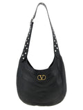 Valentino Garavani Black Lamb Leather Shoulder Bag