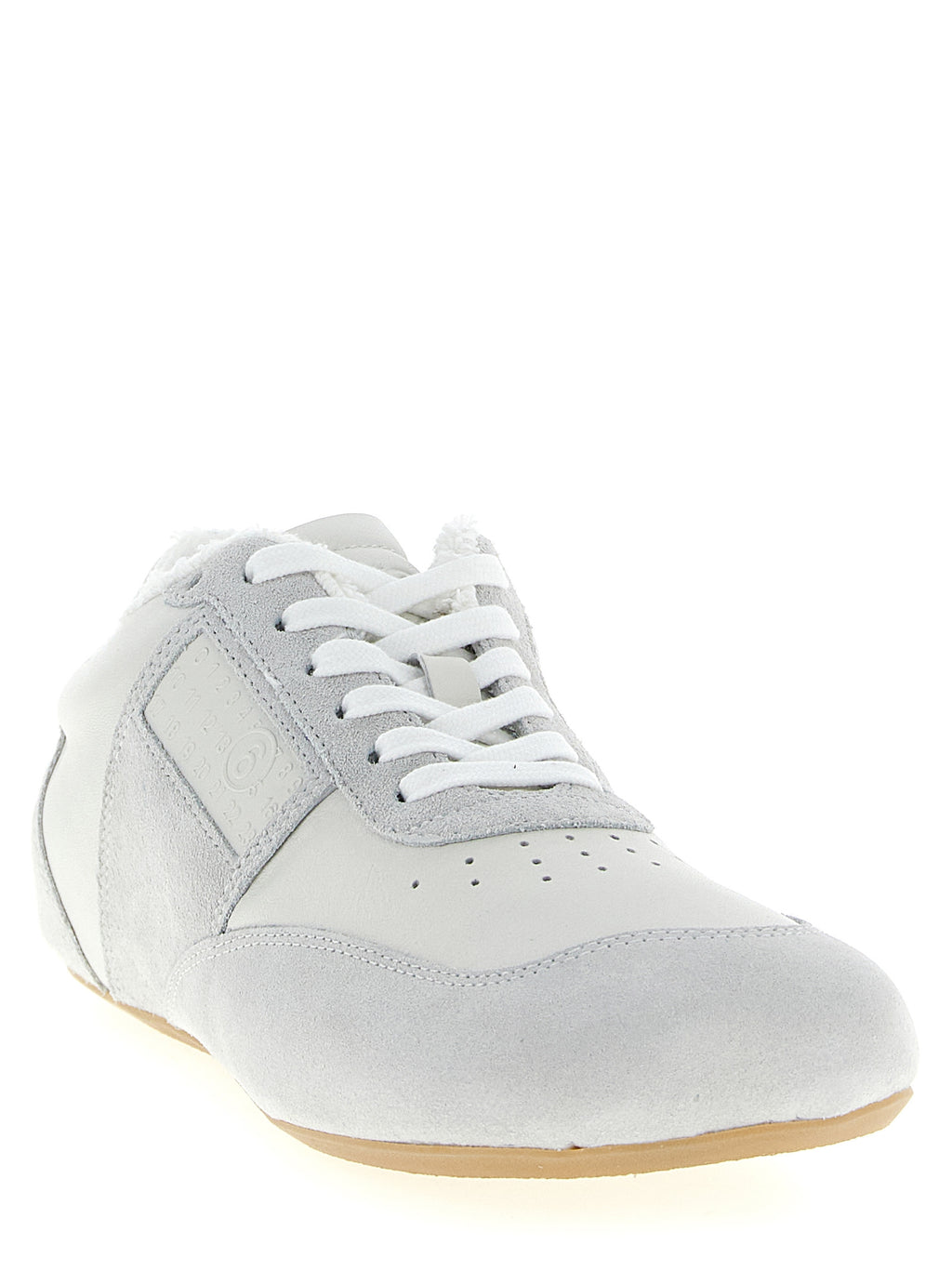MM6 Maison Margiela White Calfskin Athletic Sneakers